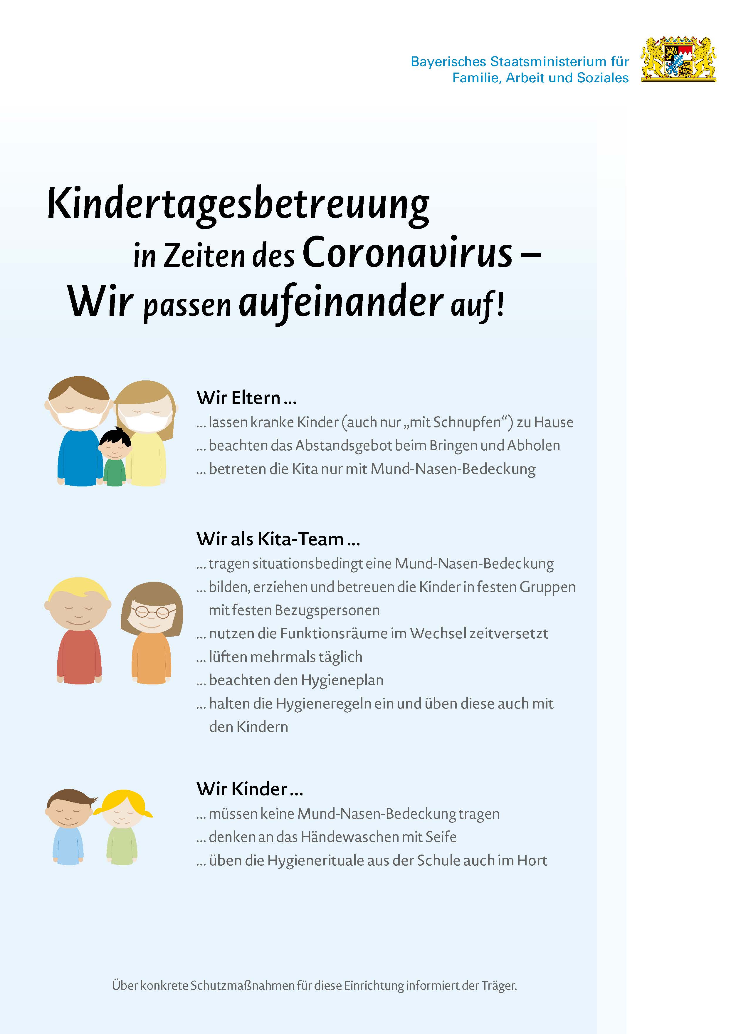 Kindertagesbetreuung in Zeiten des Coronavirus